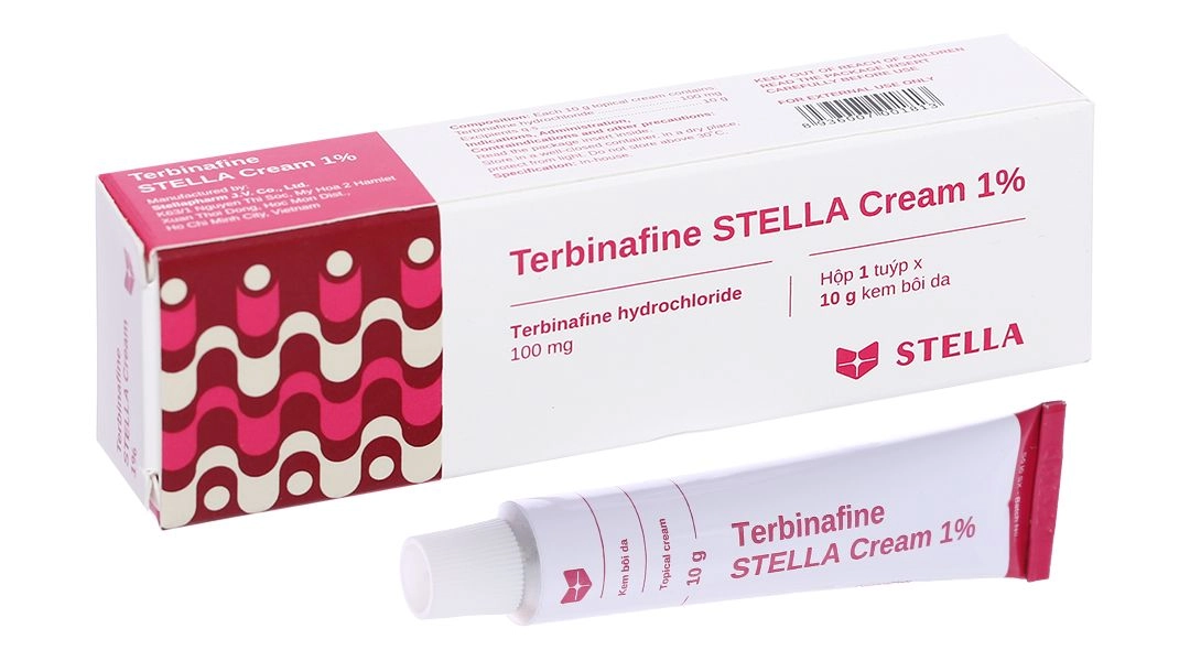 Kem bôi trị nấm da Terbinafine STELLA Cream 1% hộp 1 tuýp 10g