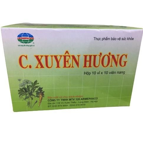 Giúp làm ấm cơ thể Cảm Xuyên Hương (Armephaco) hộp 10 vỉ x 10 viên nang