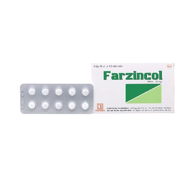 Thuốc bổ sung kẽm Farzincol hộp 100 viên