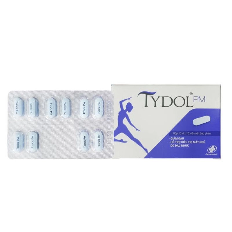 Thuốc giảm đau, hạ sốt Tydol PM hộp 10 vỉ x 10 viên
