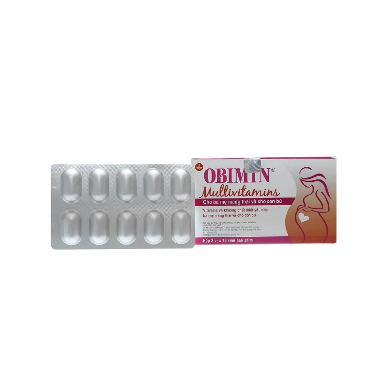 Thuốc cho phụ nữ mang thai Obimin hộp 100 viên
