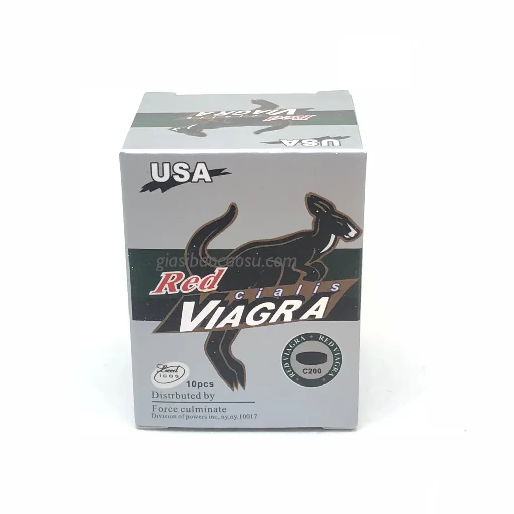 Viên uống tăng cường sinh lý nam Red VIAGRA Cialis USA hộp 1 lọ 10 viên