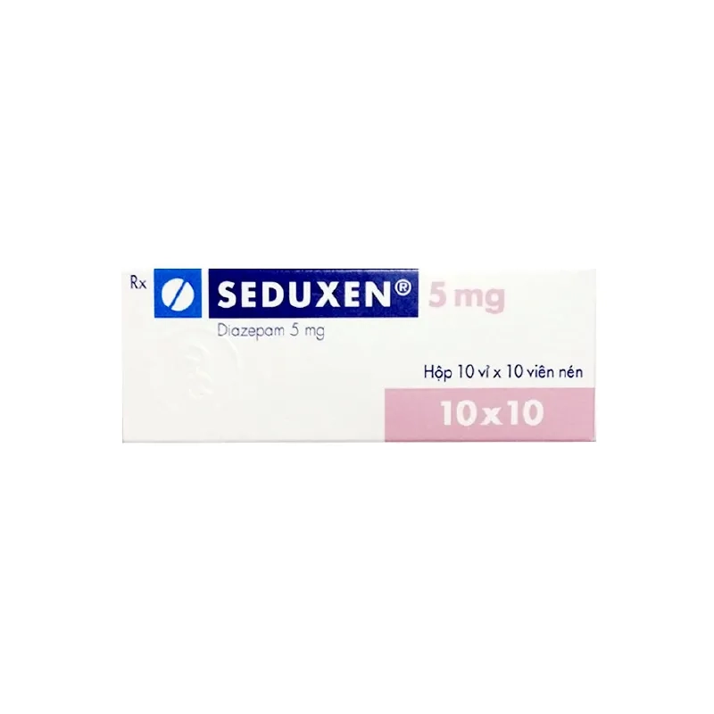Thuốc hướng tâm thần Seduxen 5mg hộp 10 vỉ x 10 viên