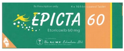 Thuốc kháng viêm Epicta 60  hộp 40 viên
