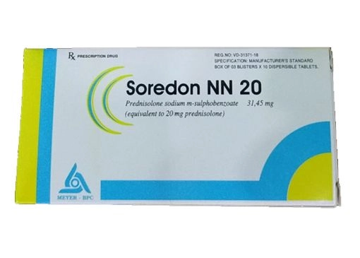 Thuốc kháng viêm Soredon NN 20 hộp 3 vỉ x 10 viên nén phân tán trong nước