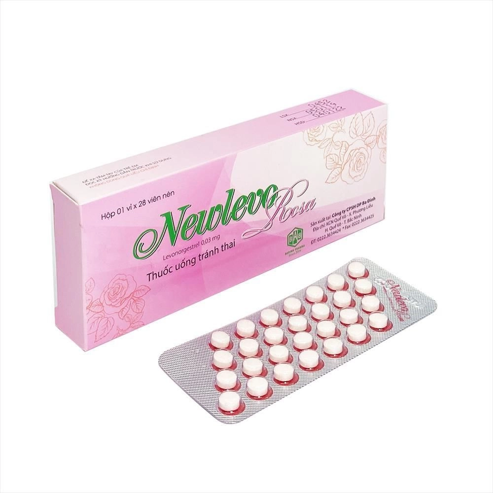 Thuốc uống tránh thai Newlevo Rosa hộp 28 viên