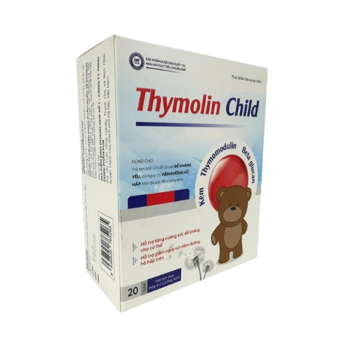 Viên uống hỗ trợ tăng cường sức đề kháng Thymolin Child hộp 4 vỉ x 5 ống x 10ml 