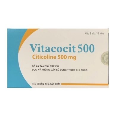 Hỗ trợ tăng tuần hoàn não Vitacocit 500 hộp 3 vỉ x 10 viên