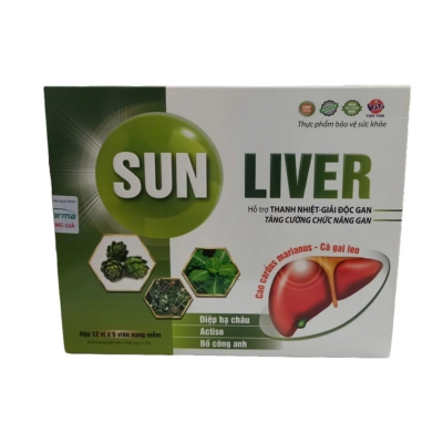 Hỗ trợ tăng cường chức năng gan SUN LIVER hộp 12 vỉ x 5 viên