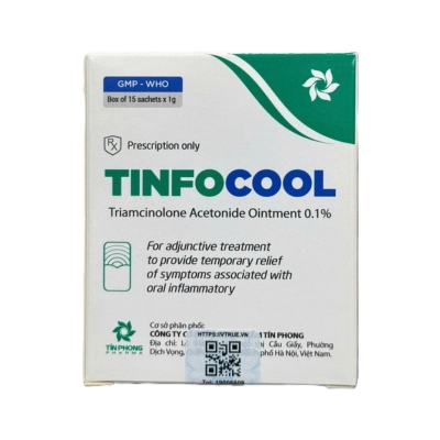 Gel bôi nhiệt miệng TINFOCOOL hộp 15 gói x 1g