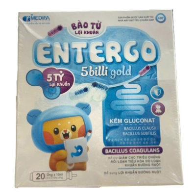 Men vi sinh Bào Tử Lợi Khuẩn Entergo 5billi gold hộp 20 ống x 10ml