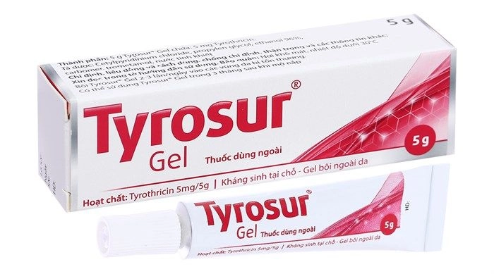 Gel trị nhiễm khuẩn Tyrosur hộp 1 tuýp 5g