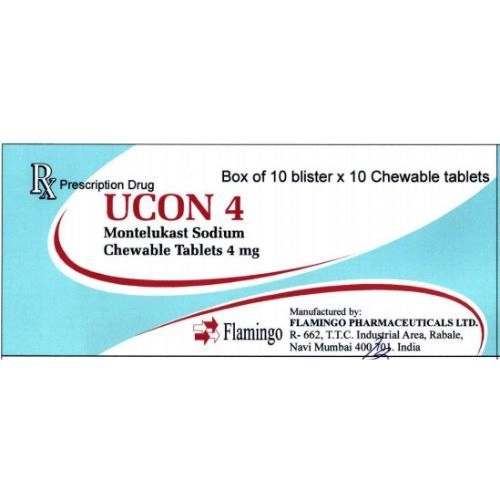 Thuốc trị hen phế quản UCON 4 hộp 3 vỉ x 10 viên nhai