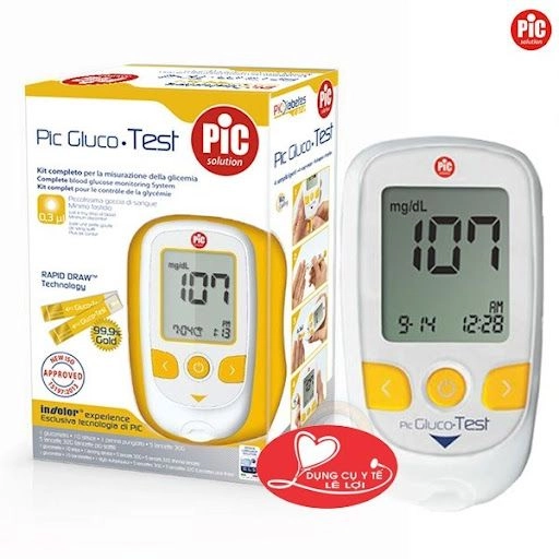 Máy đo đường huyết Pic GlucoTest hộp 1 cái