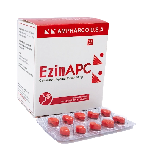 Thuốc chống dị ứng Ezin APC hộp 10 vỉ x 10 viên