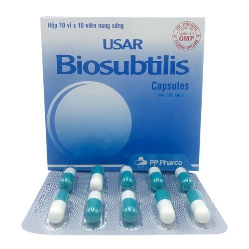 Viên uống bổ sung lợi khuẩn ruột USAR Biosubtilis hộp 10 vỉ x 10 viên