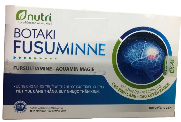 Viên uống Bổ Thần Kinh Botaki Fusuminne Nutri Botaki Fusuminne Hộp 2 vỉ x 10 viên