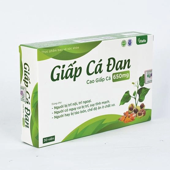 Hỗ trợ trĩ, suy tĩnh mạch Giấp Cá Đan hộp 3 vỉ x 10 viên