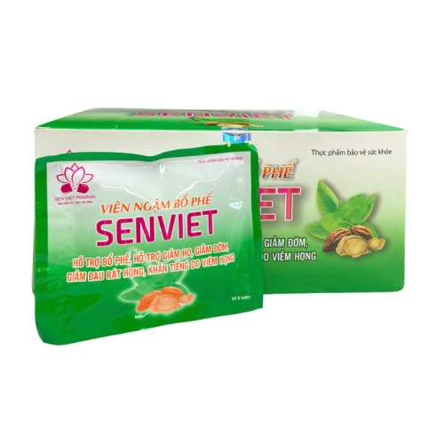 Hỗ trợ giảm ho, giảm đờm Viên ngậm bổ phế SenViet Sen Việt Pharma hộp 30 vỉ x 5 viên