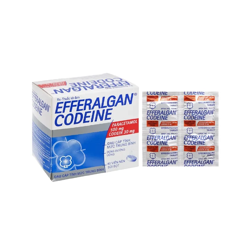 Viên sủi giảm đau, hạ sốt Efferalgan Codein hộp 40 viên