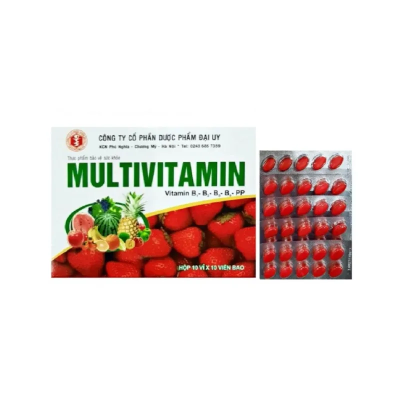 Viên uống bổ sung Multivitamin Đại Uy hộp 10 vỉ x 10 viên bao