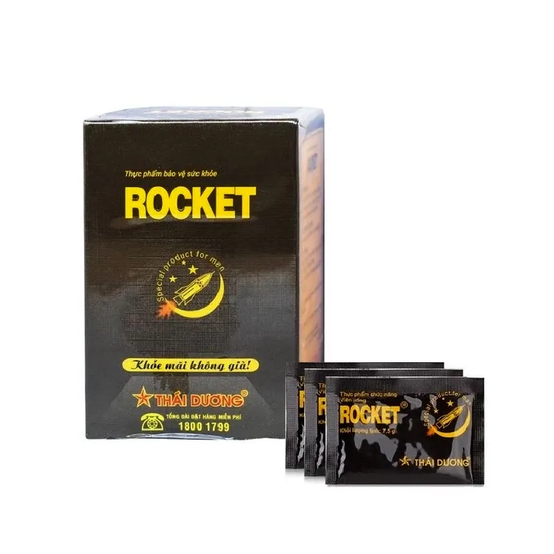 Viên uống tăng cường sinh lý nam Rocket   hộp 10 gói