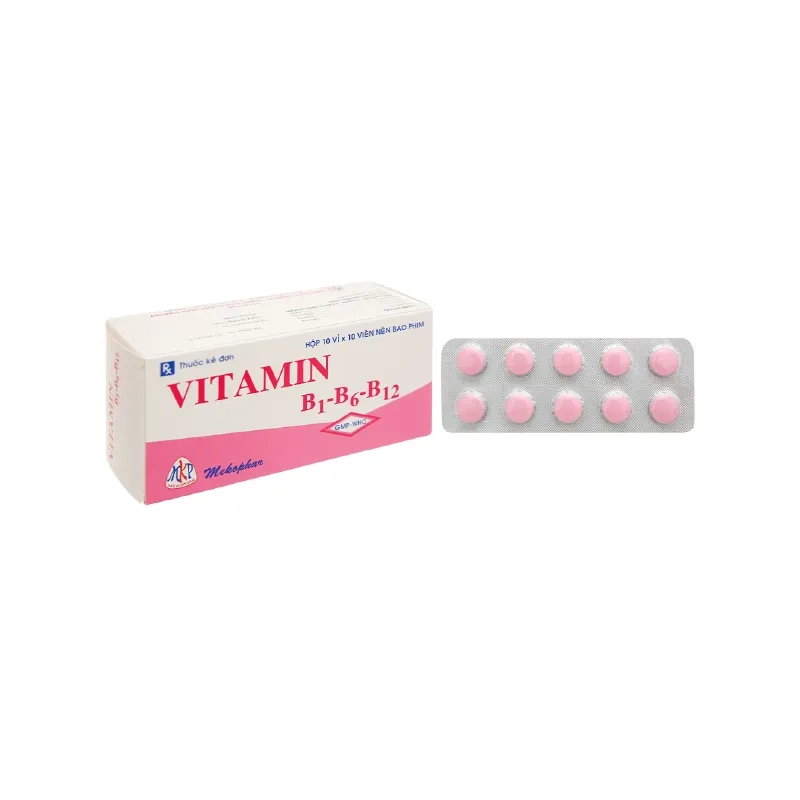 Vitamin B1-B6-B12 Mekophar hộp 100 viên