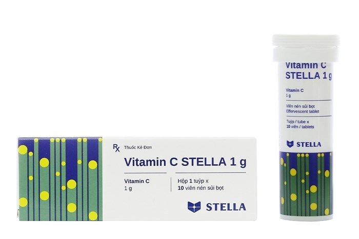 Viên nén sủi bọt Vitamin C STELLA 1g hộp 1 tuýp 10 viên