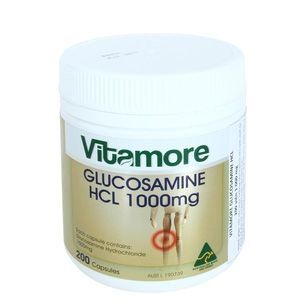 Tăng cường tạo dịch khớp Vitamore Glucosamine HCL 1000mg lọ 200 viên nang cứng