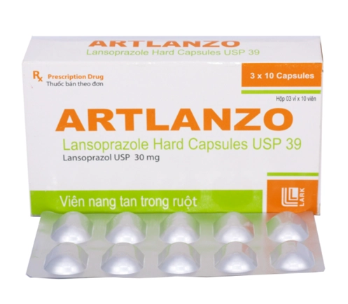 Thuốc điều trị trào ngược dạ dày- thực quản ARLANZO hộp 3 vỉ x 10 viên
