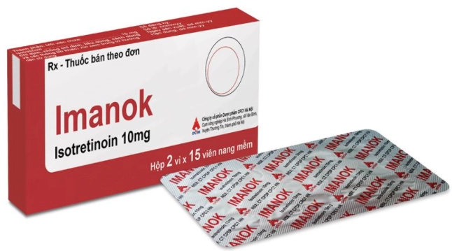Thuốc trị mụn trứng cá nặng Imanok hộp 2 vỉ x 15 viên