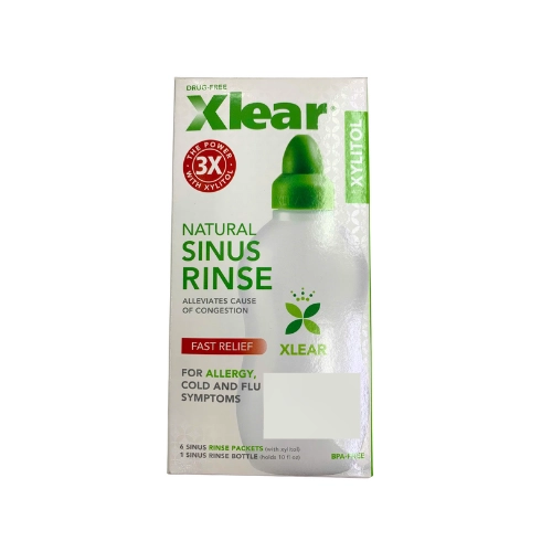 Bộ dụng cụ rửa mũi XLEAR 240ml và 6 gói hỗn hợp