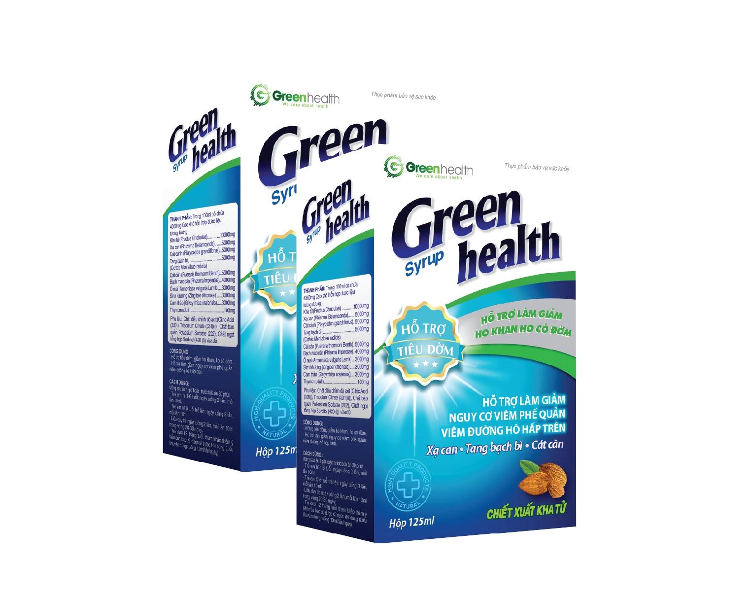 Hỗ trợ tiêu đờm Green Health Syrup hộp 1 chai 125ml