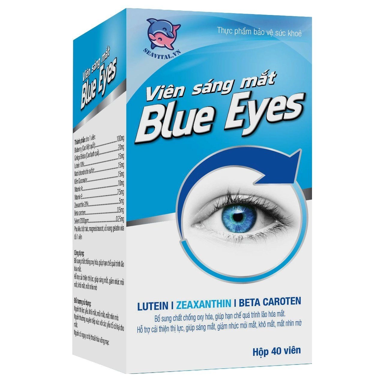 Viên sáng mắt Blue Eyes (Seavital) hộp 40 viên
