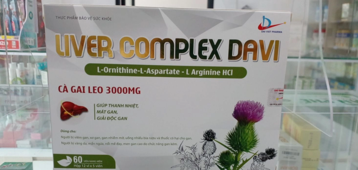 Viên uống bổ gan LIVER COMPLEX DAVI hộp 12 vỉ x 5 viên