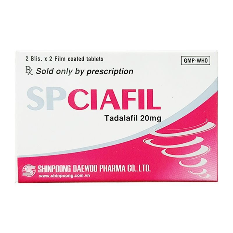 Thuốc cường dương SPCIAFIL hộp 2 vỉ x 2 viên