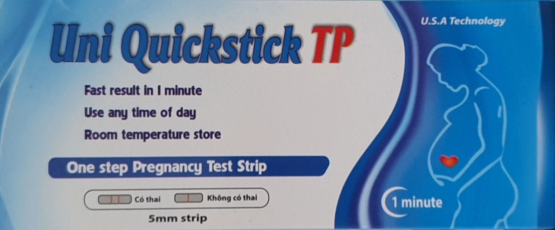 Que thử thai  Uni Quickstick TP hộp 1 cái
