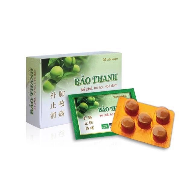 Viên ngậm ho có đường Bảo Thanh hộp 4 vỉ x 5 viên