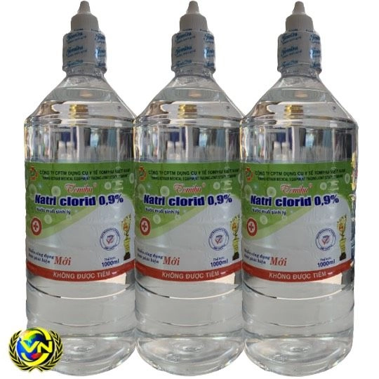 Nước muối sinh lý Natri Clorid 0,9% Tomihu chai 1000ml