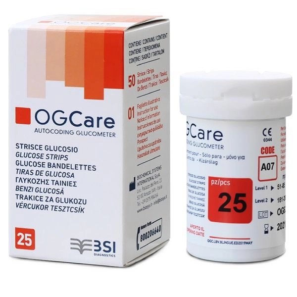 Que thử đường huyết OGCare hộp 25 que