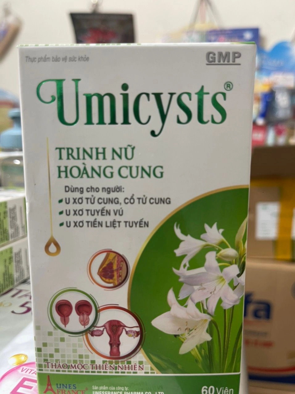 Viên uống hỗ trợ điều trị u xơ, u nang Umicysts hộp 1 lọ 60 viên