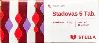 Thuốc trị cao huyết áp Stadovas 5 Tab. hộp 10 vỉ x 10 viên nén