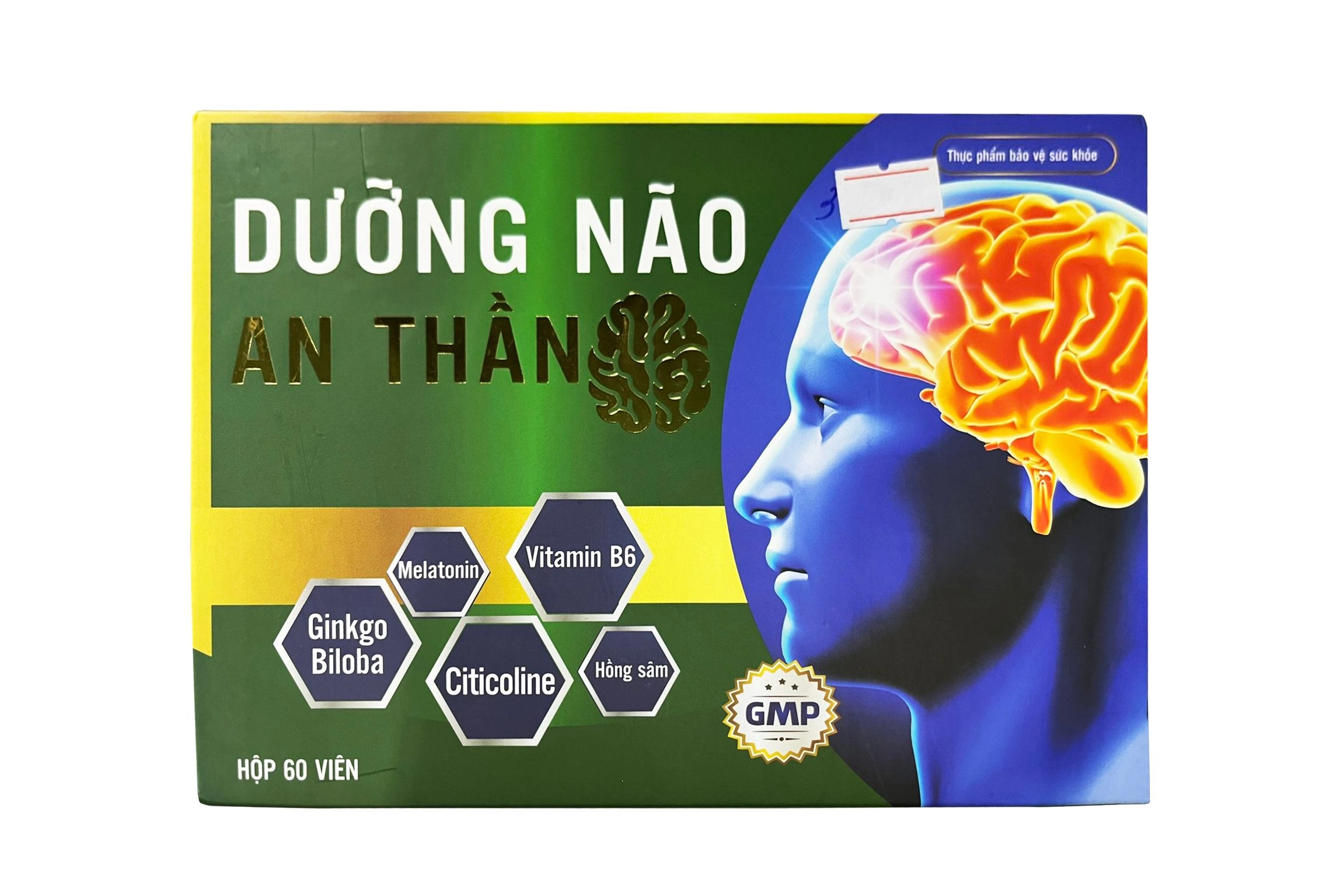 Viên uống giảm đau đầu, mất ngủ Dưỡng Não An Thần (Herbitech) hộp 60 viên