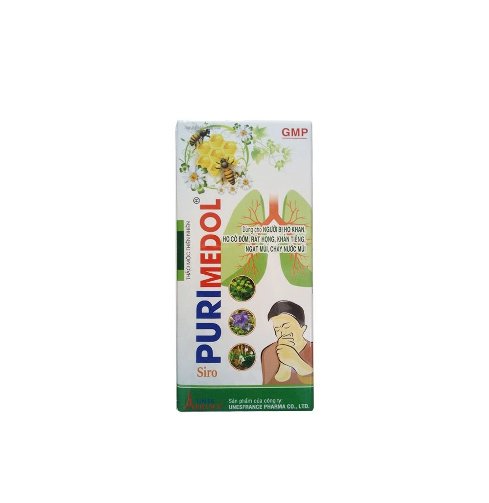 Hỗ trợ giảm ho Siro Purimedol hộp 1 chai 125ml