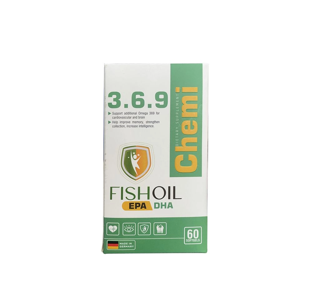Viên uống bổ mắt, não, tim mạch Omega 3.6.9 CHEMI hộp 60 viên nang mềm
