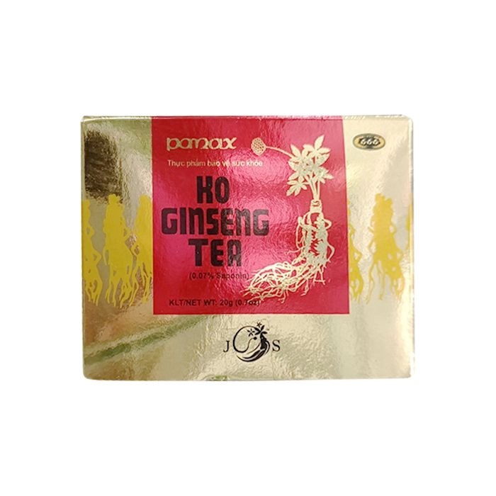 Trà nhân sâm Ko Ginseng Tea 0.07% Saponin Pamax hộp 10 gói x 2g