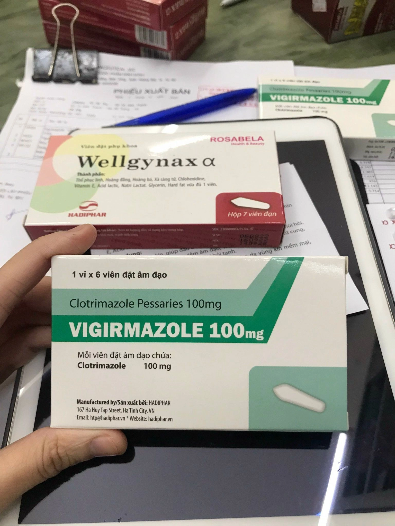 Viên đặt âm đạo VIGIRMAZOLE 100mg hộp 6 viên