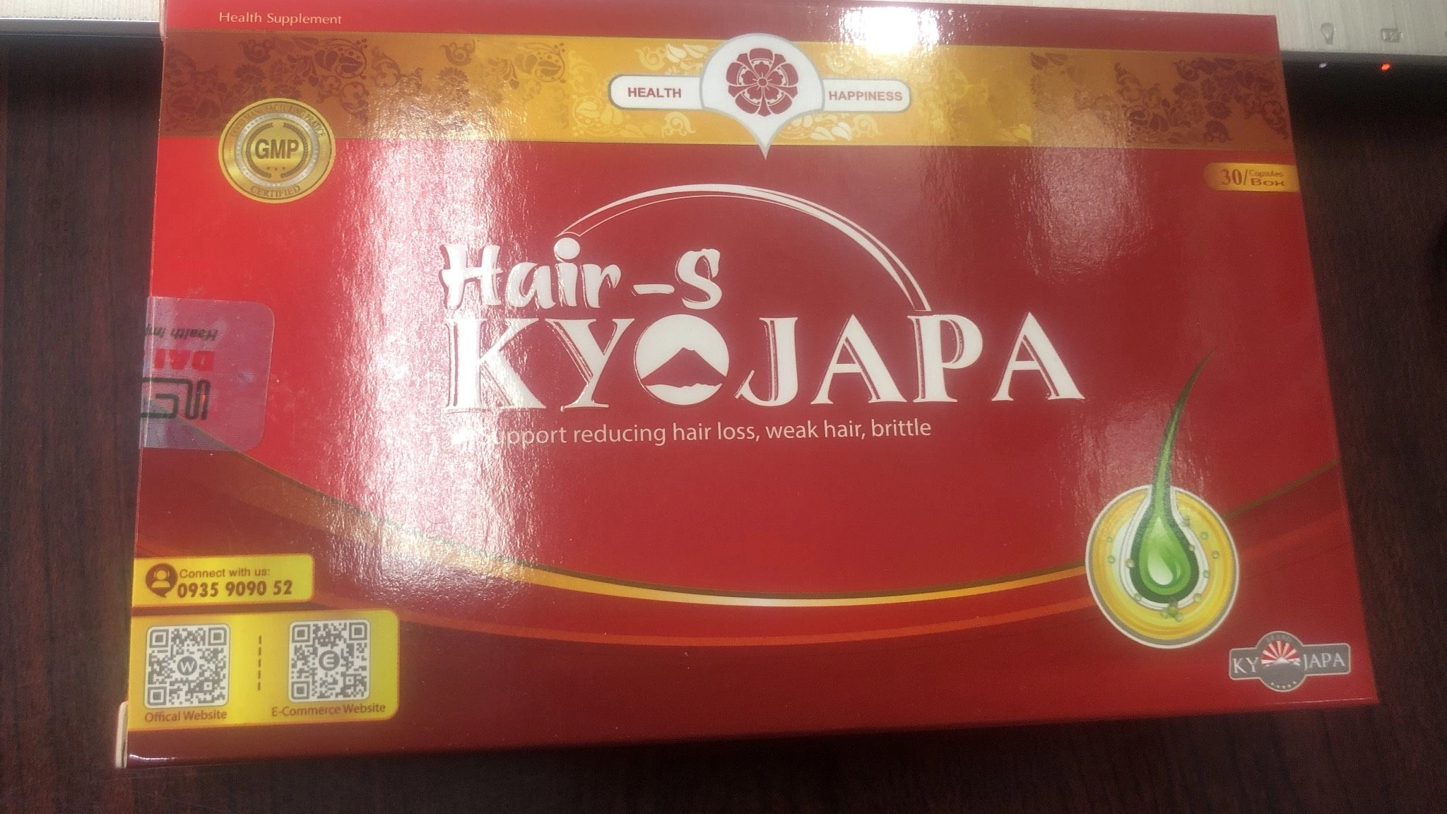 Hỗ trợ làm đen tóc, giảm rụng tóc Hair - S KYOJAPA hộp 3 vỉ x 10 viên nang cứng