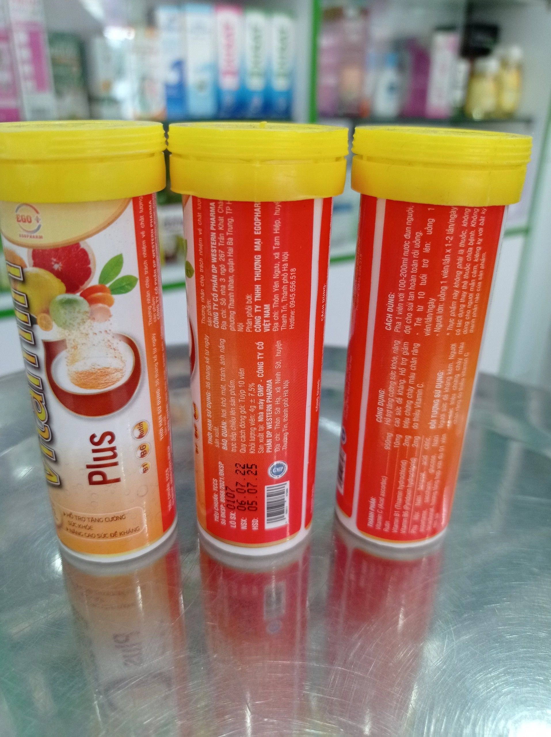Viên sủi tăng cường sức khỏe Vitamin C Plus (Western Pharma) tuýp 10 viên