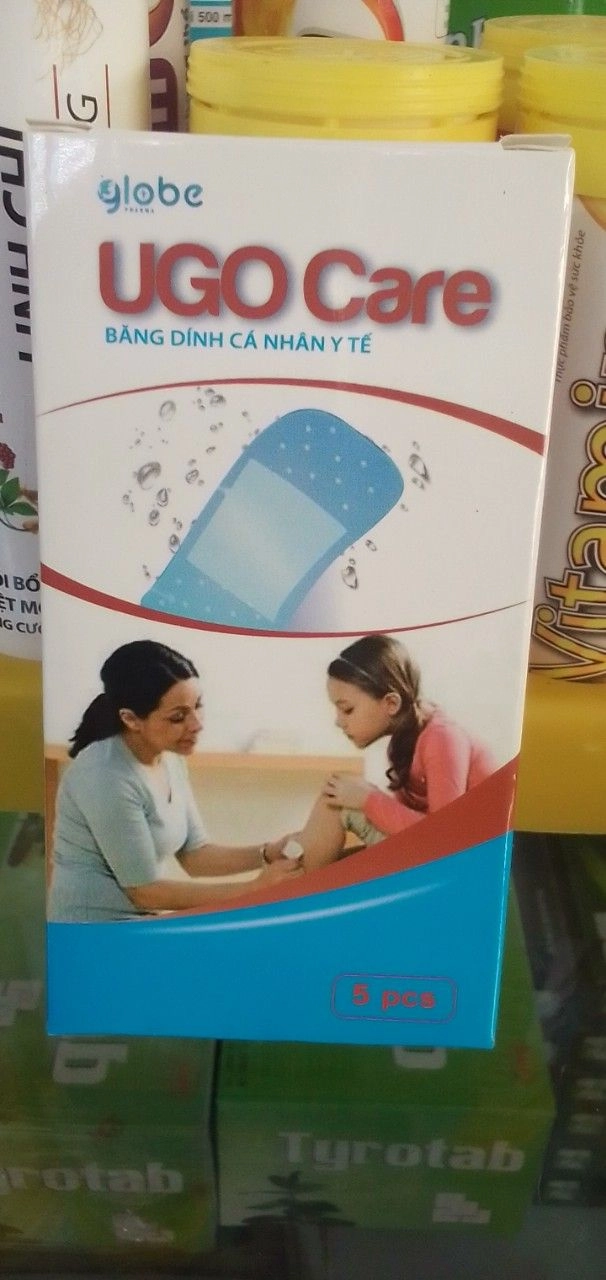 Băng dính cá nhân y tế UGO Care Waterproof Aid hộp 5 miếng 70mm x 36mm